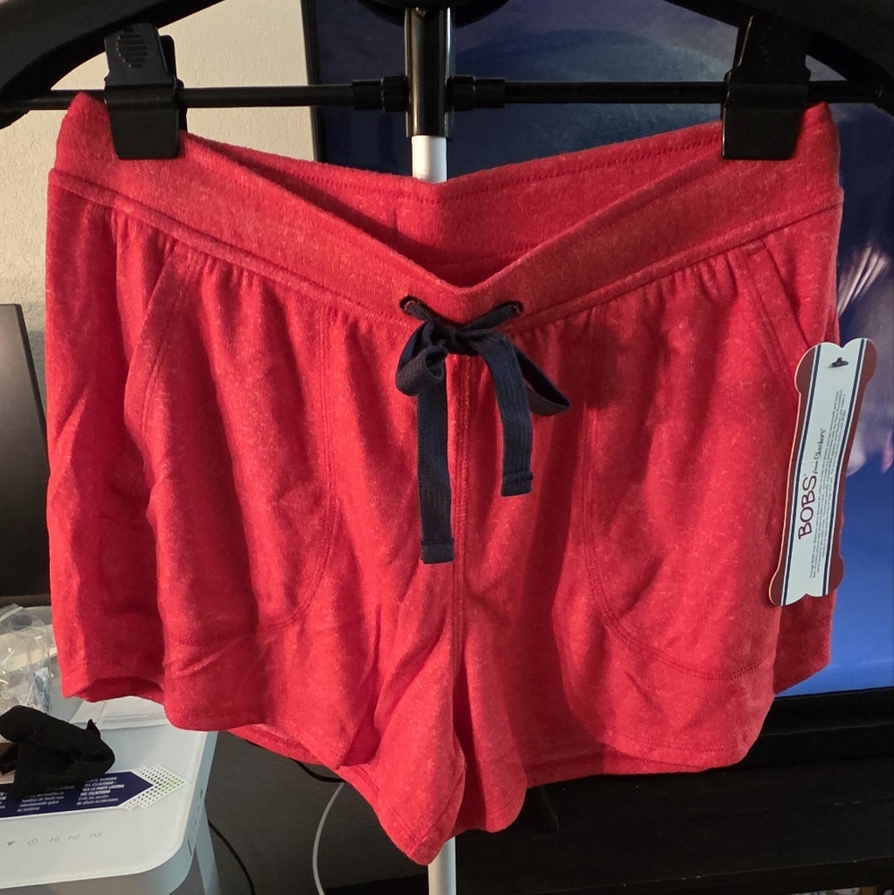 Bobs Skechers X Petco Paw Cozy Red Shorts - Womens Smal